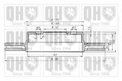 QUINTON HAZELL bdc4380 -  Тормозной диск